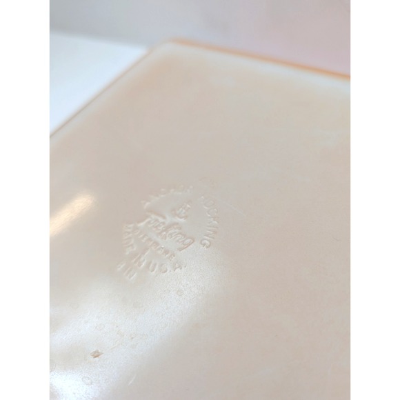 Anchor Hocking Fire-King #435 8" Square Baking Dish/Casserole - Red/Orange Ombre - Picture 5 of 6